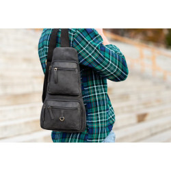 Skórzany młodzieżowy plecak vintage Paolo Peruzzi T-38-BL