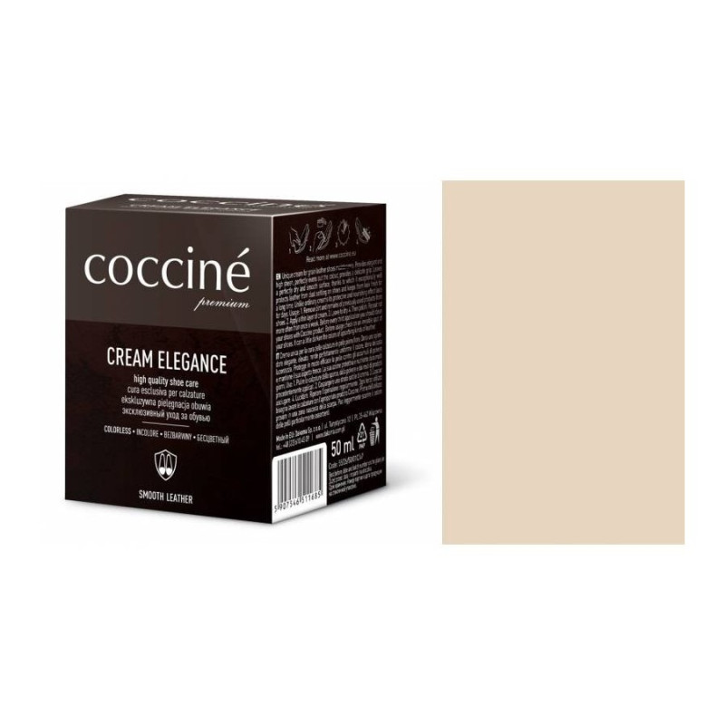 Pasta do butów krem do skóry gładkiej Cream Elegance beżowy 50 ml