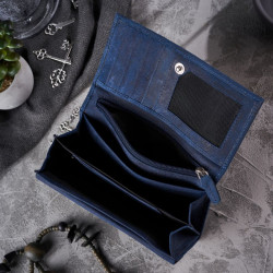 Portfel damski vintage skórzany w kwiaty Paolo Peruzzi T-44-DB