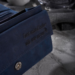 Portfel damski vintage skórzany w kwiaty Paolo Peruzzi T-44-DB