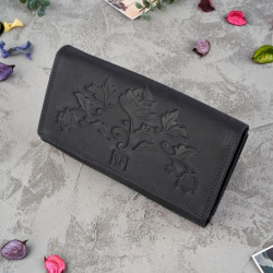 Portfel damski skórzany duży vintage Paolo Peruzzi T-05-BL