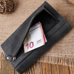 Portfel damski skórzany duży vintage Paolo Peruzzi T-01-BL