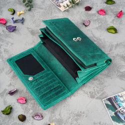 Portfel damski skórzany duży vintage Paolo Peruzzi T-05-GR