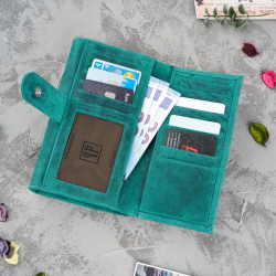 Portfel damski skórzany duży vintage Paolo Peruzzi T-05-GR