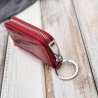Skórzane etui na klucze czerwone lakierowana skóra z tłoczeniem croco SP-22-CRD