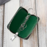 Skórzane etui na klucze zielone lakierowane croco SP-22-CGRN