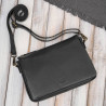 Torebka damska na ramię skórzana czarna kompaktowa listonoszka Paolo Peruzzi IM-04-BL