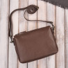 Torebka damska na ramię skórzana brązowa kompaktowa listonoszka Paolo Peruzzi IM-04-BR