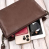 Torebka damska na ramię skórzana brązowa kompaktowa listonoszka Paolo Peruzzi IM-04-BR