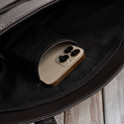 Torebka damska skórzana na ramię brązowa pojemna shopper bag Paolo Peruzzi T-41-BR