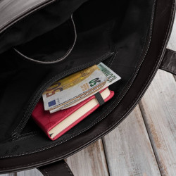 Torebka damska skórzana na ramię brązowa pojemna shopper bag Paolo Peruzzi T-41-BR