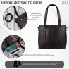 Torebka damska skórzana na ramię brązowa pojemna shopper bag Paolo Peruzzi T-41-BR
