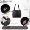 Torebka damska skórzana na ramię brązowa pojemna shopper bag Paolo Peruzzi T-41-BR