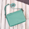 Torebka damska na ramię skórzana turkusowa kompaktowa listonoszka Paolo Peruzzi IM-04-AQ