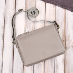 Torebka damska na ramię skórzana kremowa kompaktowa listonoszka Paolo Peruzzi IM-04-CR