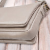 Torebka damska na ramię skórzana kremowa kompaktowa listonoszka Paolo Peruzzi IM-04-CR