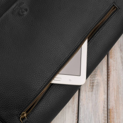 Torba męska skórzana na ramię na laptopa czarna Paolo Peruzzi IM-03-BL