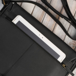 Torba męska skórzana na ramię na laptopa czarna Paolo Peruzzi IM-03-BL