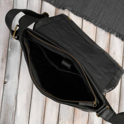 Torba męska skórzana na ramię na laptopa czarna Paolo Peruzzi IM-03-BL