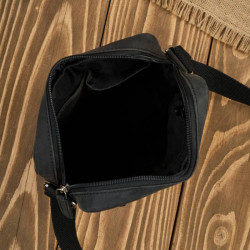 Saszetka męska skórzana na ramię czarna listonoszka vintage Paolo Peruzzi T-119-HBL