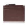Skórzane etui na karty z kieszonką na suwak RFID koniakowe Paolo Peruzzi AY-17-CG