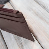 Skórzane etui na karty z kieszonką na suwak RFID koniakowe Paolo Peruzzi AY-17-CG