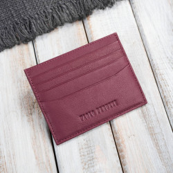 Etui na karty i wizytówki skórzane praktyczne z ochroną RFID czerwone Paolo Peruzzi AY-16-RD