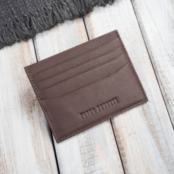 Etui na karty kredytowe praktyczne etui ze skóry naturalnej RFID koniakowe Paolo Peruzzi AY-16-CG