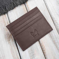 Etui na karty kredytowe praktyczne etui ze skóry naturalnej RFID koniakowe Paolo Peruzzi AY-16-CG