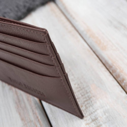 Etui na karty kredytowe praktyczne etui ze skóry naturalnej RFID koniakowe Paolo Peruzzi AY-16-CG