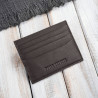 Skórzane etui na karty kredytowe z RFID klasyczne brązowe z wycięciem Paolo Peruzzi AY-16-BR