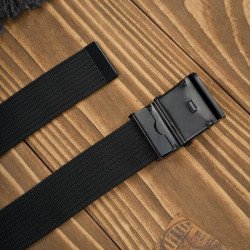 Pasek do spodni męski 115 cm pasek parciany do jeansów czarny Paolo Peruzzi PW-30-115