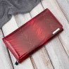 Skórzany czerwony lakierowany portfel damski SP-16-RD