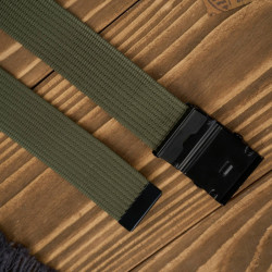 Pasek męski 115 cm pasek męski parciany ciemnozielony Paolo Peruzzi PW-29-115