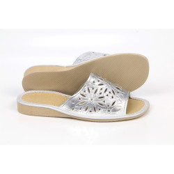 Kapcie damskie klapki R.40 na koturnie z wycięciami lekkie wygodne odkryte KD-02-SR-40