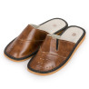 Kapcie dla mężczyzn R.44 klasyczne ortopedyczne skórzane antypoślizgowe KM-15-BR-44