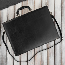 Aktówka męska skórzana Paolo Peruzzi do ręki i na ramię S-44-BL