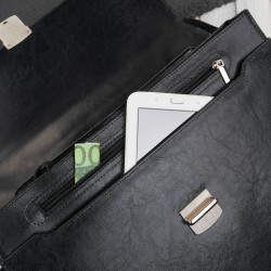 Aktówka męska skórzana Paolo Peruzzi do ręki i na ramię S-44-BL