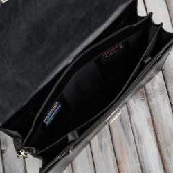 Aktówka męska skórzana Paolo Peruzzi do ręki i na ramię S-44-BL