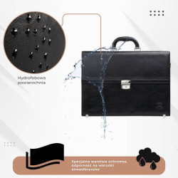 Aktówka męska skórzana Paolo Peruzzi do ręki i na ramię S-44-BL