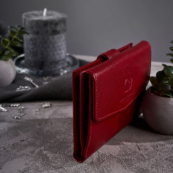 Portfel damski vintage skórzany klasyczny Paolo Peruzzi T-34-RD