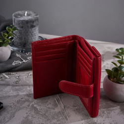 Portfel damski vintage skórzany klasyczny Paolo Peruzzi T-34-RD