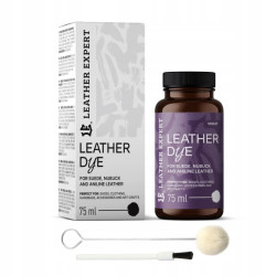 Farba do zamszu, nubuku, aniliny kolor fioletowy 75ml Leather Expert Leather Dye LE-21-D75VT