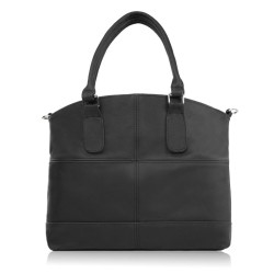 Torebka damska skórzana ABR-23 i kosmetyczka skórzana czarna ABR-28 zestaw prezentowy Abruzzo ZUP-132