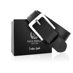 Czarny pasek męski skórzany vintage 90 cm Paolo Peruzzi 04Z0190