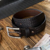 Czarny pasek męski skórzany vintage 120 cm Paolo Peruzzi 03Z01120