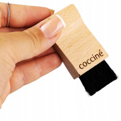 Drewniana szczoteczka mazak do butów płaska ergonomiczna Coccine