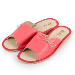 Kapcie damskie R.40 różowe z odkrytymi palcami wygodne pantofle domowe KD-10-PI-40