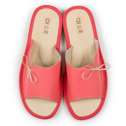 Kapcie damskie R.41 różowe z odkrytymi palcami wygodne pantofle domowe KD-10-PI-41