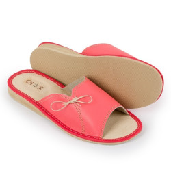 Kapcie damskie R.41 różowe z odkrytymi palcami wygodne pantofle domowe KD-10-PI-41